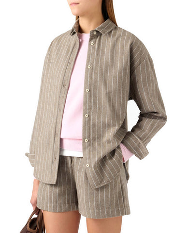 Saint Barth Gigy Flannel Long Sleeve Shirt Pinstripes - Camicie Donna - Pinstripes