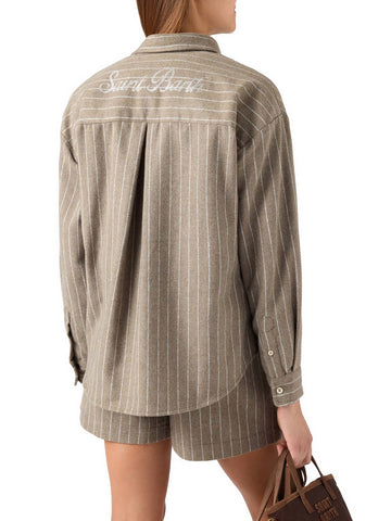 Saint Barth Gigy Flannel Long Sleeve Shirt Pinstripes - Camicie Donna - Pinstripes