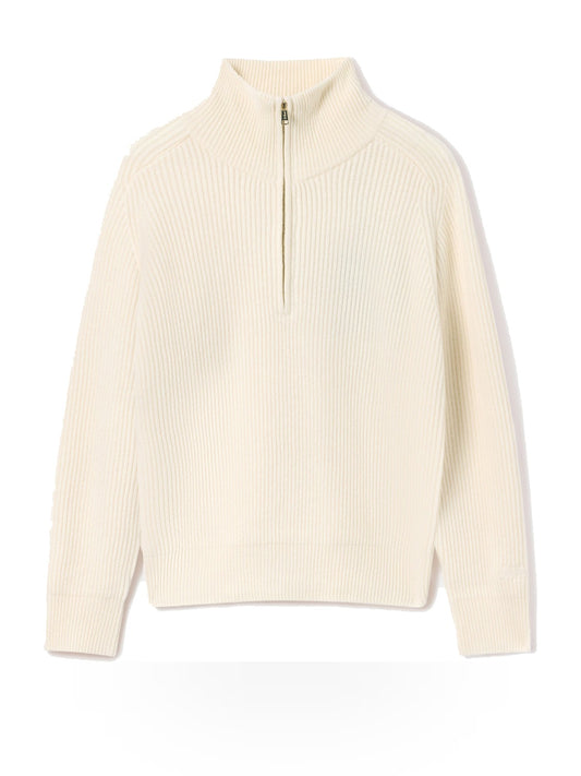 Saint Barth Isalyn Wool Half Zip Cardigan - Maglieria Donna - Bianco