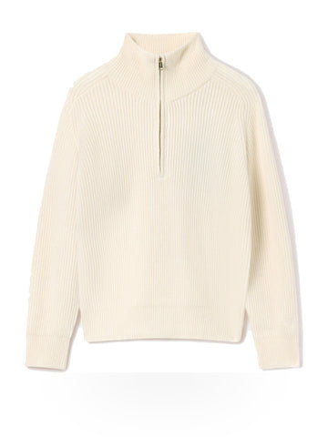 Saint Barth Isalyn Wool Half Zip Cardigan - Maglieria Donna - Bianco