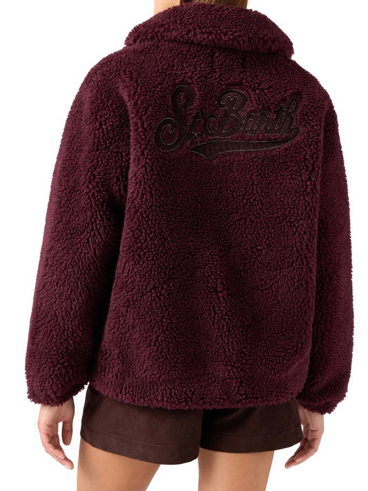 Saint Barth Jeanne Teddy Jacket - Capospalla Donna - Aubergine