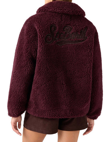 Saint Barth Jeanne Teddy Jacket - Capospalla Donna - Aubergine