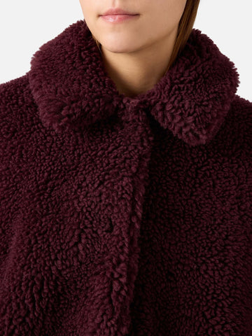 Saint Barth Jeanne Teddy Jacket - Capospalla Donna - Aubergine