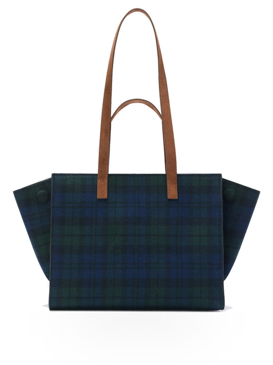 Saint Barth Jour Bag Midi Shoulder - Borse Donna - Suede Tartan