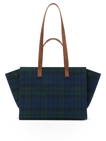 Saint Barth Jour Bag Midi Shoulder - Borse Donna - Suede Tartan