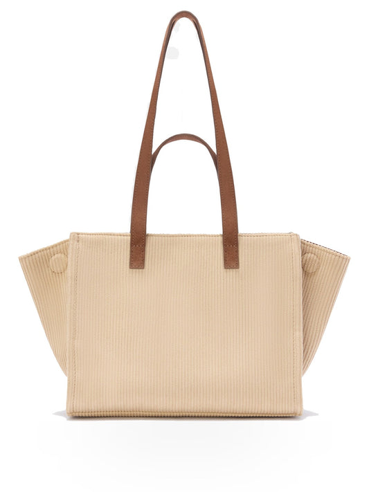 Saint Barth Jour Bag Midi Shoulder - Borse Donna - Suede Corduroy