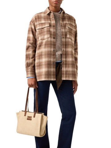 Saint Barth Jour Bag Midi Shoulder - Borse Donna - Suede Corduroy