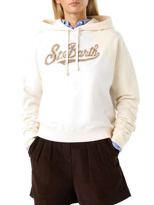 Saint Barth Mindy W Woman Hooded Sweatshirt - Felpe Donna - Sbarth Tartan 10i11 Emb