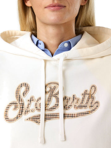 Saint Barth Mindy W Woman Hooded Sweatshirt - Felpe Donna - Sbarth Tartan 10i11 Emb