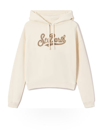 Saint Barth Mindy W Woman Hooded Sweatshirt - Felpe Donna - Sbarth Tartan 10i11 Emb
