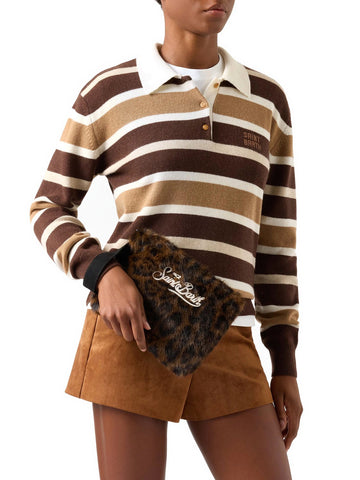 Saint Barth Pareasy Fur Mink 18h Emb - Borse Donna - Dark Leopard