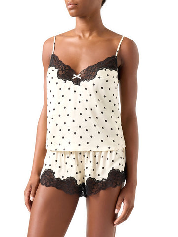 Saint Barth Pilar Woman Set Tank Top + Short - Completo Donna - Coriandol Pois