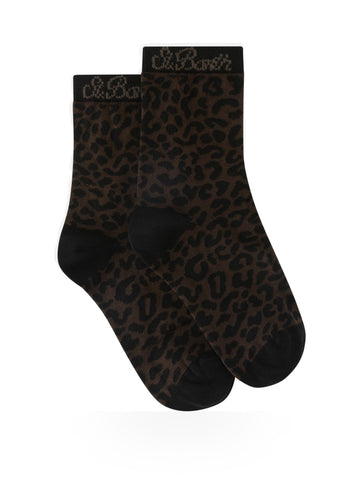 Saint Barth Sox W Snoopy Heart 1145 - Calzini Donna - Dark Leopard