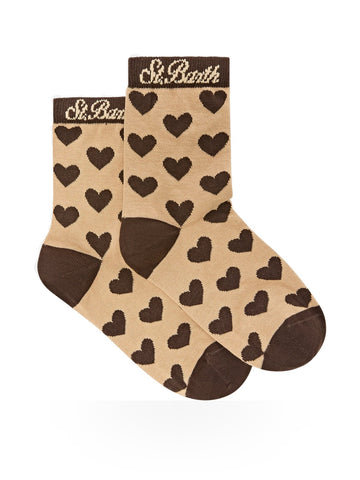 Saint Barth Sox W Snoopy Heart 1145 - Calzini Donna - Heart