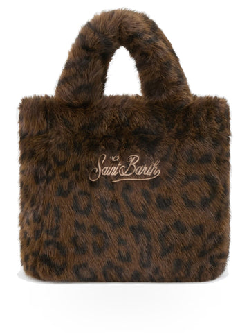 Saint Barth Vanity Mini Soft Fur Small Bag With Strap - Borse Donna - Dark Leopard