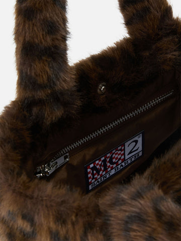 Saint Barth Vanity Mini Soft Fur Small Bag With Strap - Borse Donna - Dark Leopard
