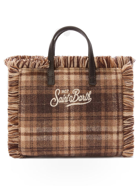 Saint Barth Vanity Mini Wool N Bag - Borse Donna - Tartan 1812 Emb