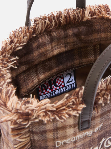 Saint Barth Vanity Mini Wool N Bag - Borse Donna - Tartan 1812 Emb