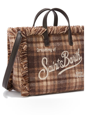 Saint Barth Vanity Mini Wool N Bag - Borse Donna - Tartan 1812 Emb