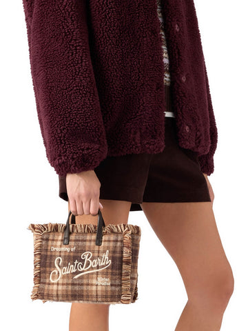 Saint Barth Vanity Mini Wool N Bag - Borse Donna - Tartan 1812 Emb
