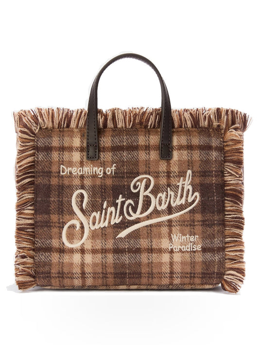 Saint Barth Vanity Mini Wool N Bag - Borse Donna - Tartan 1812 Emb