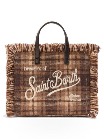 Saint Barth Vanity Mini Wool N Bag - Borse Donna - Tartan 1812 Emb