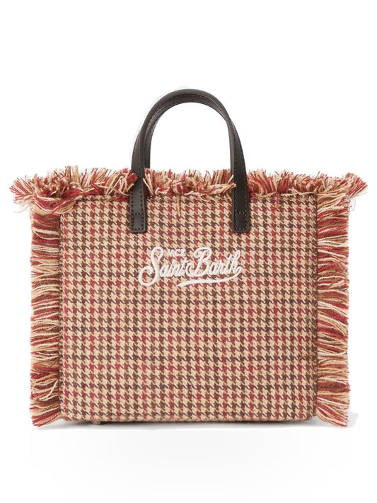 Saint Barth Vanity Mini Wool N Bag - Borse Donna - Pied De Poule Soft 45 Emb