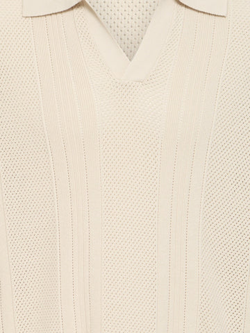 Solid Trefor Long Sleeved Knit Pullover - Maglieria Uomo - Bianco