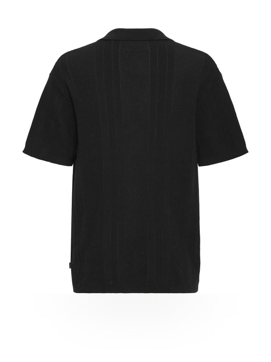 Solid Trefor Long Sleeved Knit Pullover - Maglieria Uomo - Nero