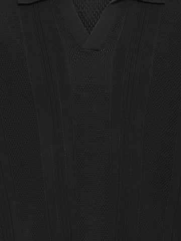 Solid Trefor Long Sleeved Knit Pullover - Maglieria Uomo - Nero