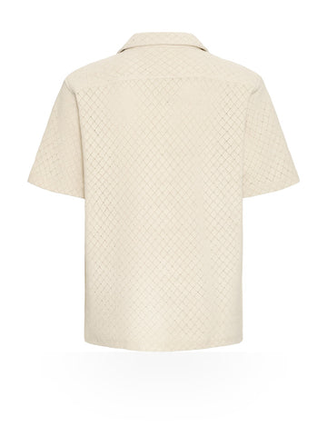 Solid Teagan Short Sleeved Shirt - Camicie Uomo - Bianco