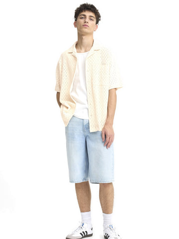 Solid Teagan Short Sleeved Shirt - Camicie Uomo - Bianco
