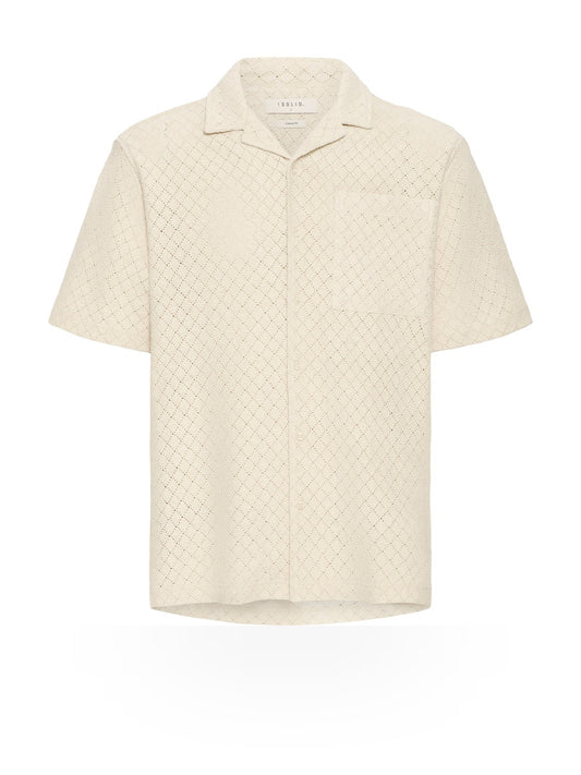 Solid Teagan Short Sleeved Shirt - Camicie Uomo - Bianco