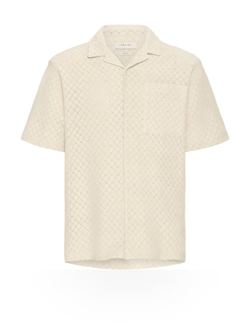 Solid Teagan Short Sleeved Shirt - Camicie Uomo - Bianco