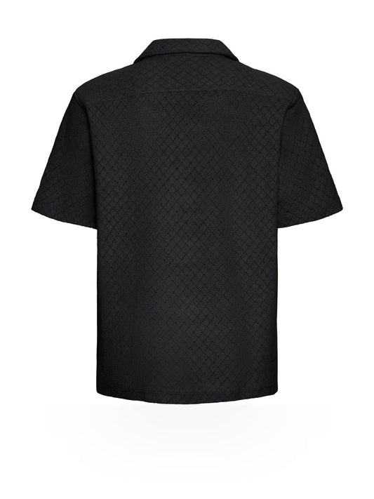 Solid Teagan Short Sleeved Shirt - Camicie Uomo - Nero