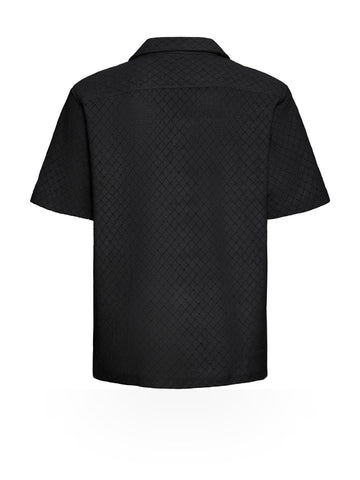 Solid Teagan Short Sleeved Shirt - Camicie Uomo - Nero