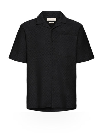 Solid Teagan Short Sleeved Shirt - Camicie Uomo - Nero