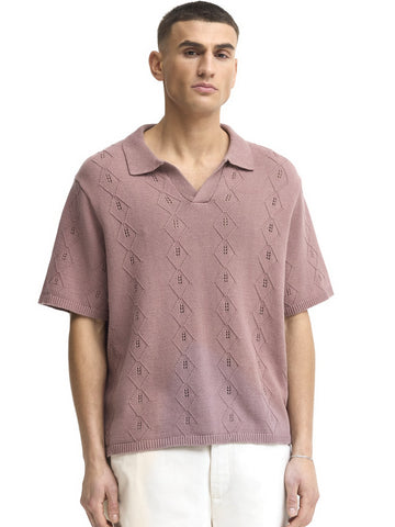Solid Udell Short Sleeve - Maglieria Uomo - Viola