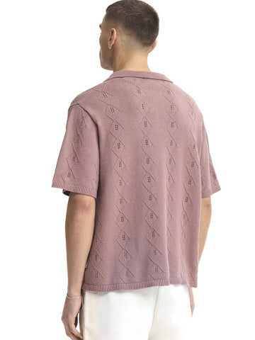 Solid Udell Short Sleeve - Maglieria Uomo - Viola