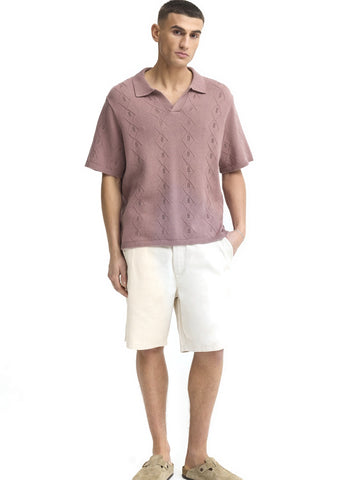 Solid Udell Short Sleeve - Maglieria Uomo - Viola