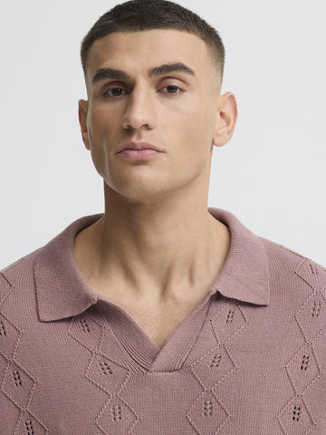 Solid Udell Short Sleeve - Maglieria Uomo - Viola
