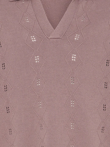 Solid Udell Short Sleeve - Maglieria Uomo - Viola