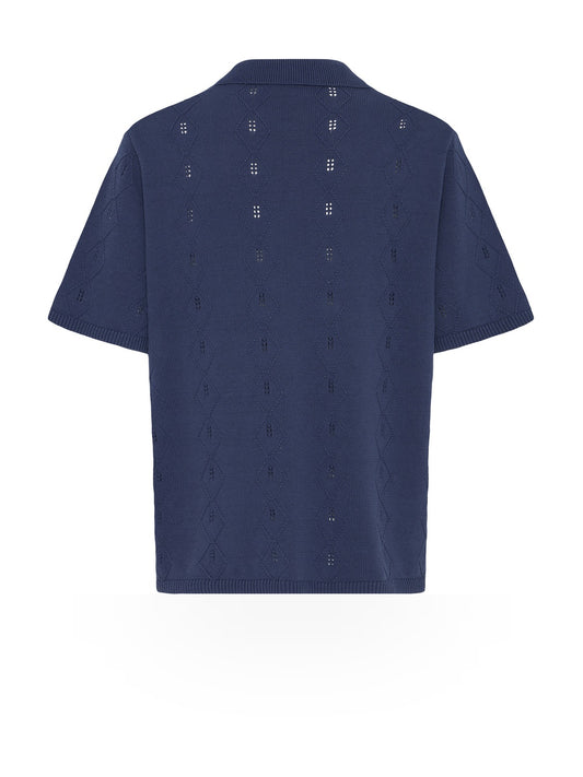Solid Udell Short Sleeve - Maglieria Uomo - Blu Navy