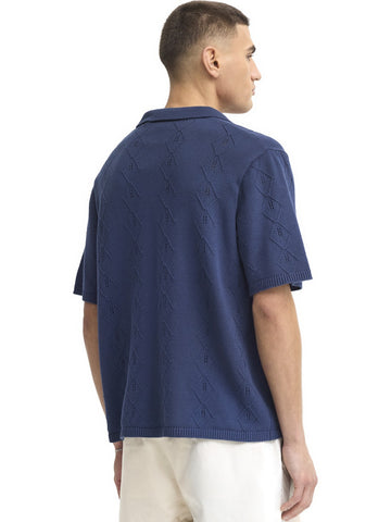 Solid Udell Short Sleeve - Maglieria Uomo - Blu Navy