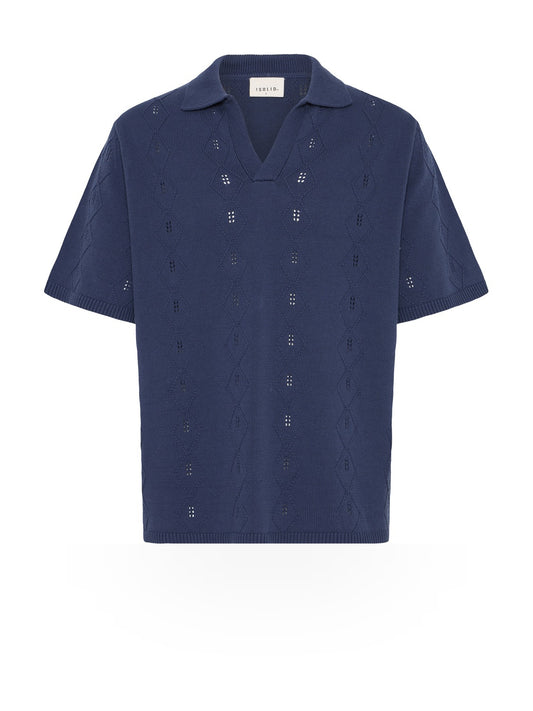 Solid Udell Short Sleeve - Maglieria Uomo - Blu Navy