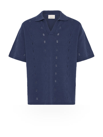 Solid Udell Short Sleeve - Maglieria Uomo - Blu Navy