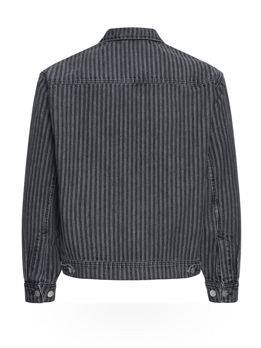 Solid Sdwexler - Capospalla Uomo - Black Vintage Denim Stripe