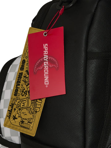 Sprayground Piggyback Bag Backpack - Zaini Unisex - Nero/Grigio