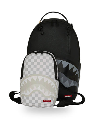 Sprayground Piggyback Bag Backpack - Zaini Unisex - Nero/Grigio