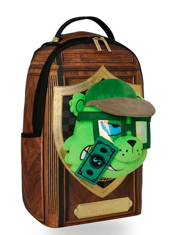 Sprayground Mounted Moneybear Head Backpack - Zaini Unisex - Marrone/Verde